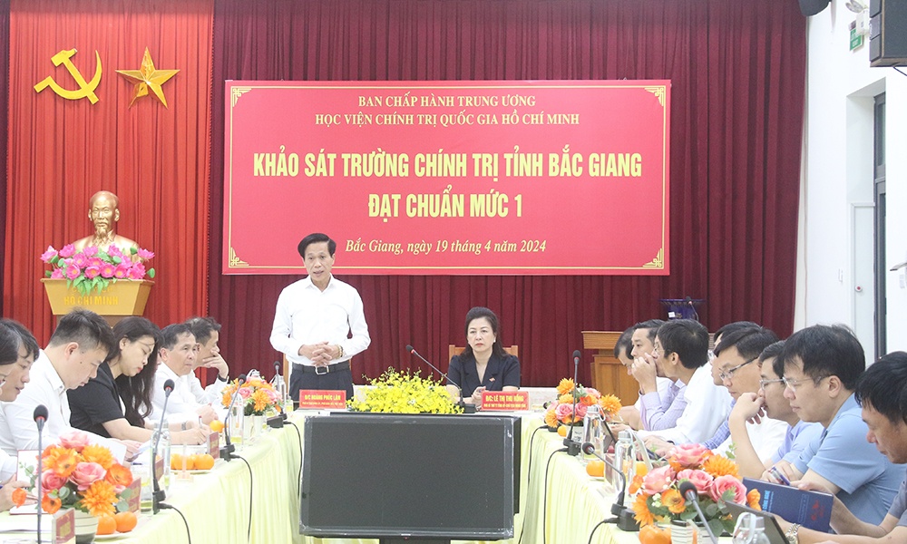 Trường Chính trị tỉnh Bắc Giang đủ điều kiện để đề nghị xét công nhận trường chuẩn mức 1|https://www.bacgiang.gov.vn/web/guest/chi-tiet-tin-tuc/-/asset_publisher/St1DaeZNsp94/content/truong-chinh-tri-tinh-bac-giang-u-ieu-kien-e-e-nghi-xet-cong-nhan-truong-chuan-muc-1