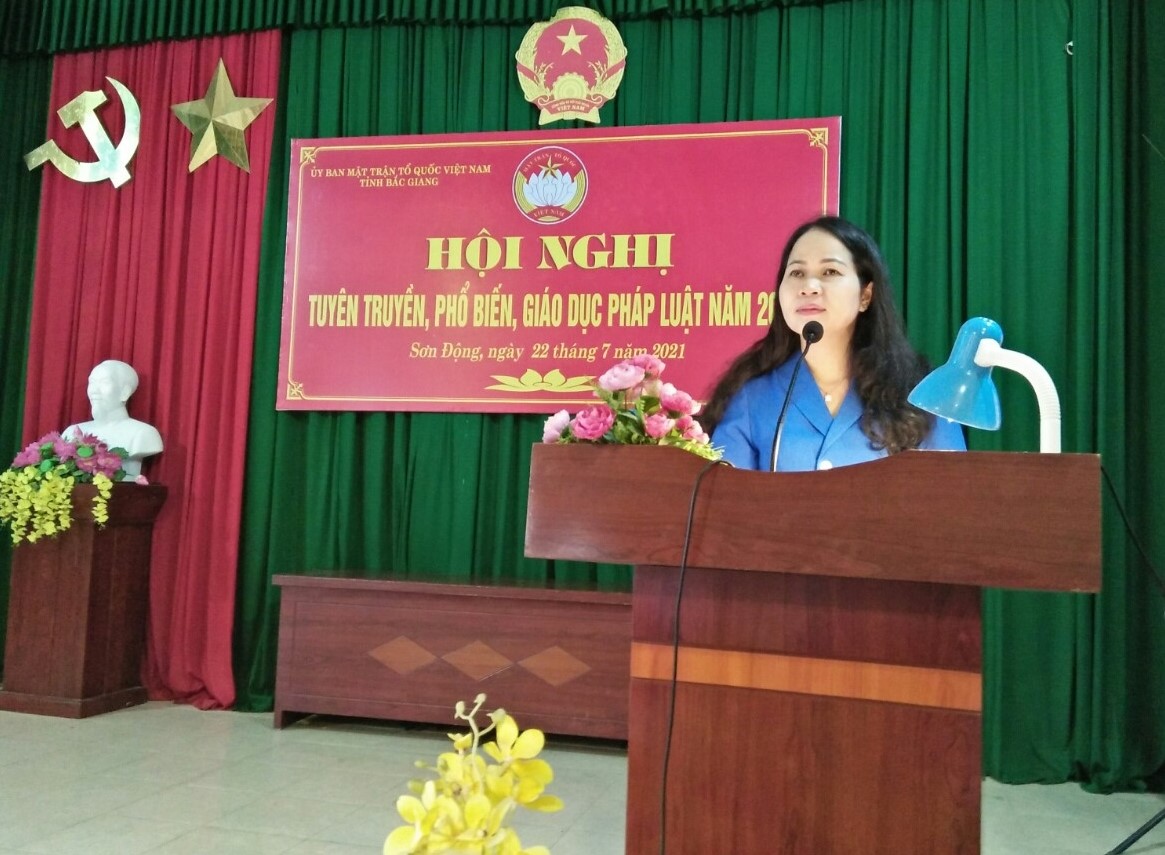 MTTQ tỉnh Bắc Giang tổ chức hội nghị tuyên truyền phổ biến,  giáo dục pháp luật năm 2021 tại...