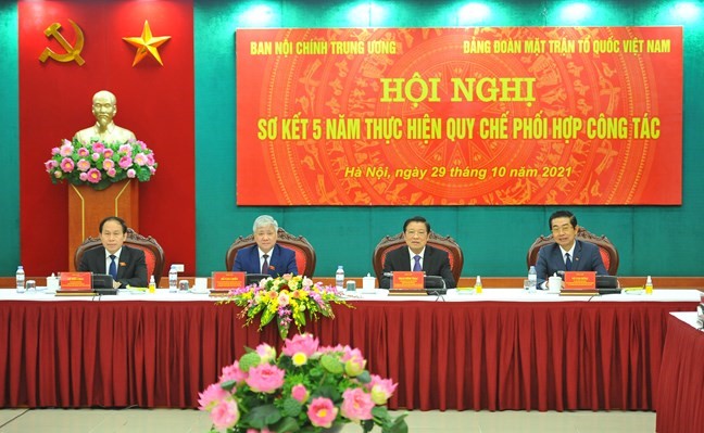Sơ kết 5 năm thực hiện Quy chế phối hợp giữa Đảng đoàn MTTQ Việt Nam và Ban Nội chính Trung ương