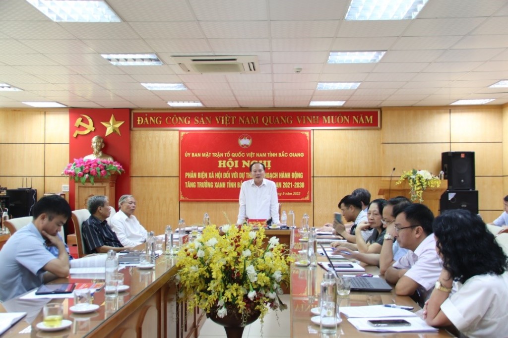 Phản biện dự thảo Kế hoạch hành động tăng trưởng xanh tỉnh Bắc Giang giai đoạn 2021-2030