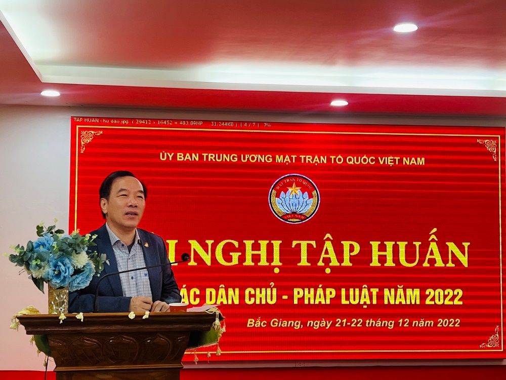 Hội nghị tập huấn công tác Dân chủ - Pháp luật các tỉnh phía Bắc tại Bắc Giang