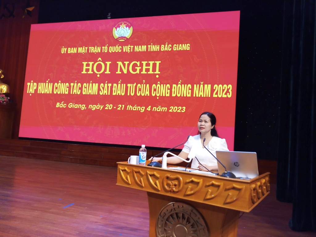 Ủy ban MTTQ tỉnh Bắc Giang tổ chức tập huấn công tác giám sát đầu tư của cộng đồng năm 2023