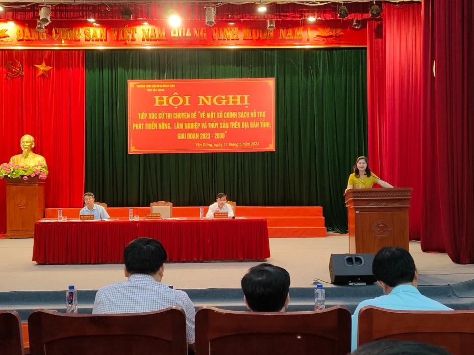 Đại biểu HĐND tỉnh Bắc Giang tiếp xúc cử tri chuyên đề tại huyện Yên Dũng
