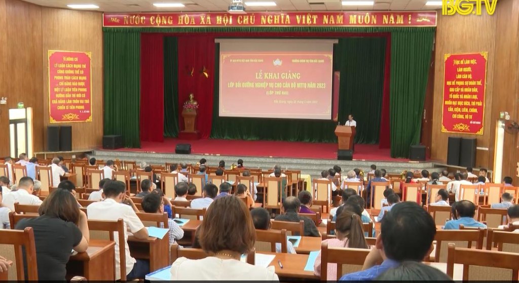 MTTQ tỉnh Bắc Giang khai mạc lớp bồi dưỡng nghiệp vụ cho cán bộ MTTQ năm 2023 (Lớp thứ hai)