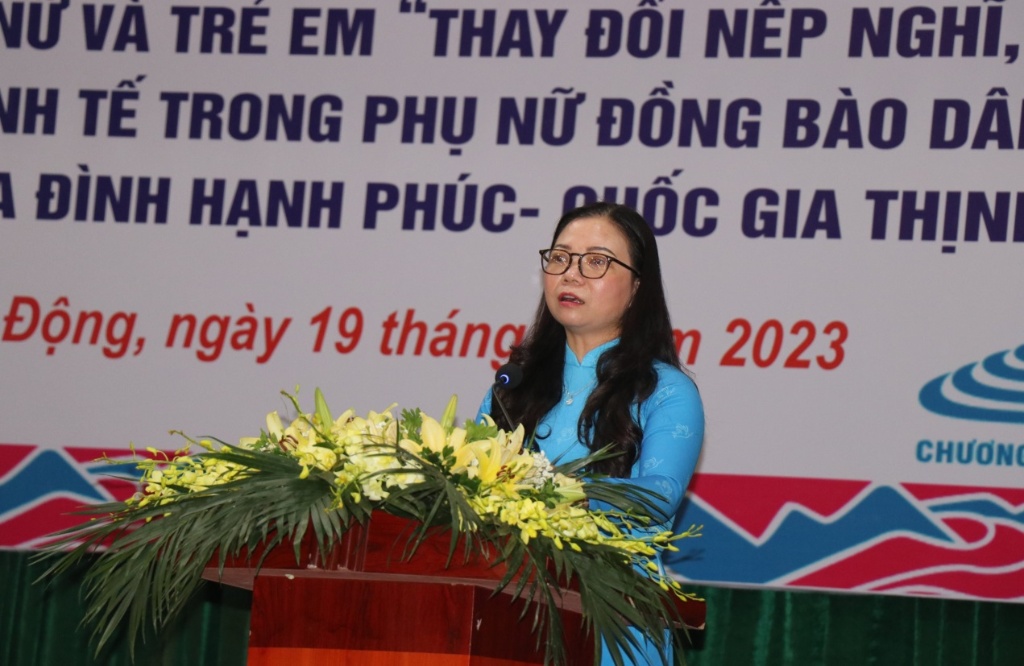Hội liên hiệp phụ nữ huyện Sơn Động phát động chiến dịch truyền thông  dự án 8 xóa bỏ định kiến giới