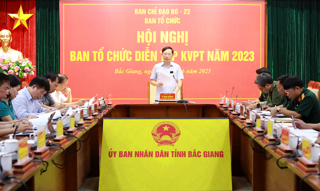 Bắc Giang chuẩn bị sẵn sàng các điều kiện diễn tập khu vực phòng thủ tỉnh năm 2023