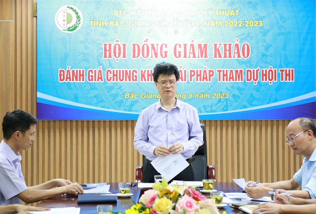 Ban tổ chức Hội thi sáng tạo kỹ thuật tỉnh Bắc Giang lần thứ 10, năm 2022-2023 tổ chức họp Hội đồng Chung khảo lần thứ 2