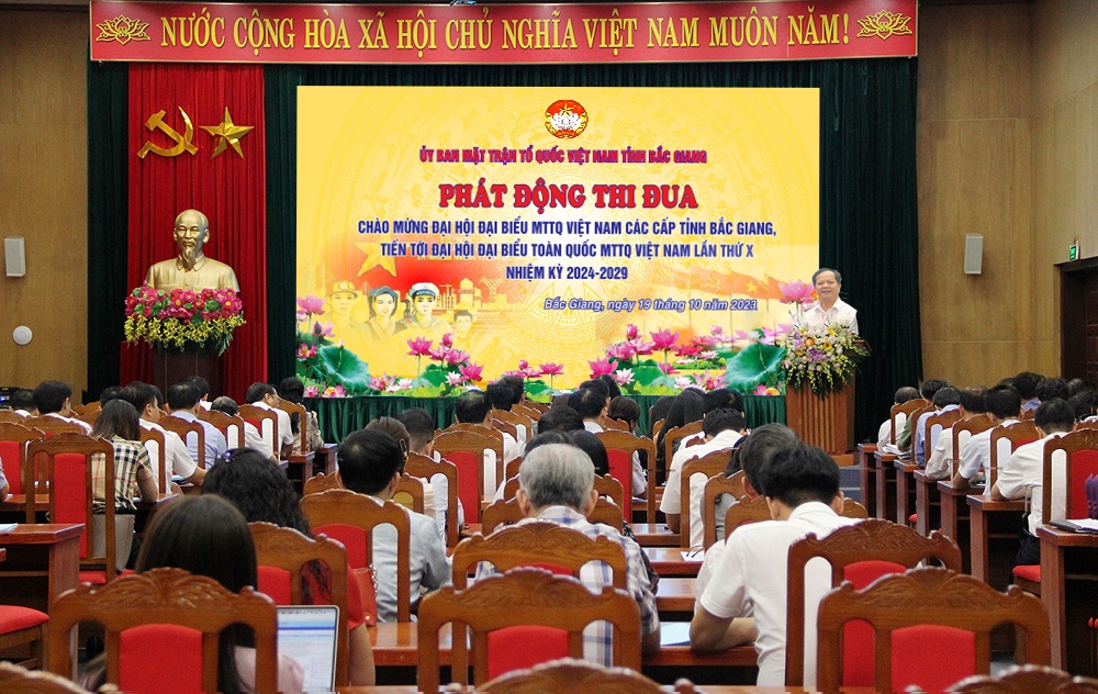 Bắc Giang tổ chức phát động đợt thi đua đặc biệt chào mừng  Đại hội Mặt trận Tổ quốc Việt Nam các...