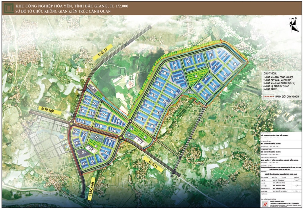 Phê duyệt Quy hoạch phân khu xây dựng Khu công nghiệp Hòa Yên, tỉnh Bắc Giang