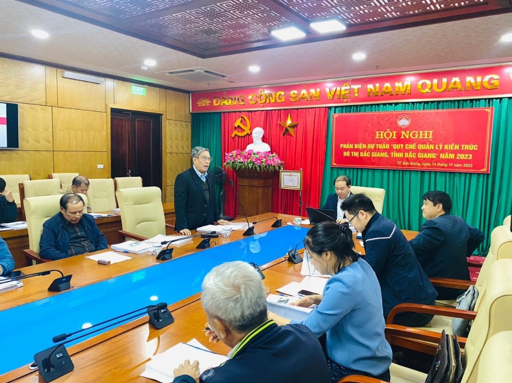 Hội nghị phản biện xã hội vào dự thảo “Quy chế quản lý kiến trúc thành phố Bắc Giang mở rộng” năm...