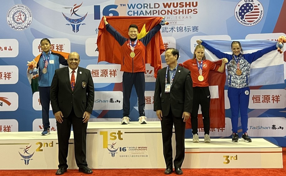 Bắc Giang: Võ sĩ Nguyễn Thị Thu Thủy giành Huy chương Vàng tại Giải Vô địch Wushu thế giới