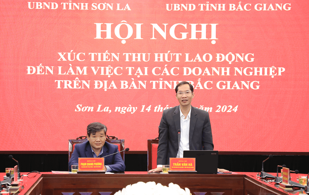 Hội nghị xúc tiến thu hút lao động tỉnh Sơn La đến làm việc tại các doanh nghiệp trên địa bàn tỉnh Bắc Giang