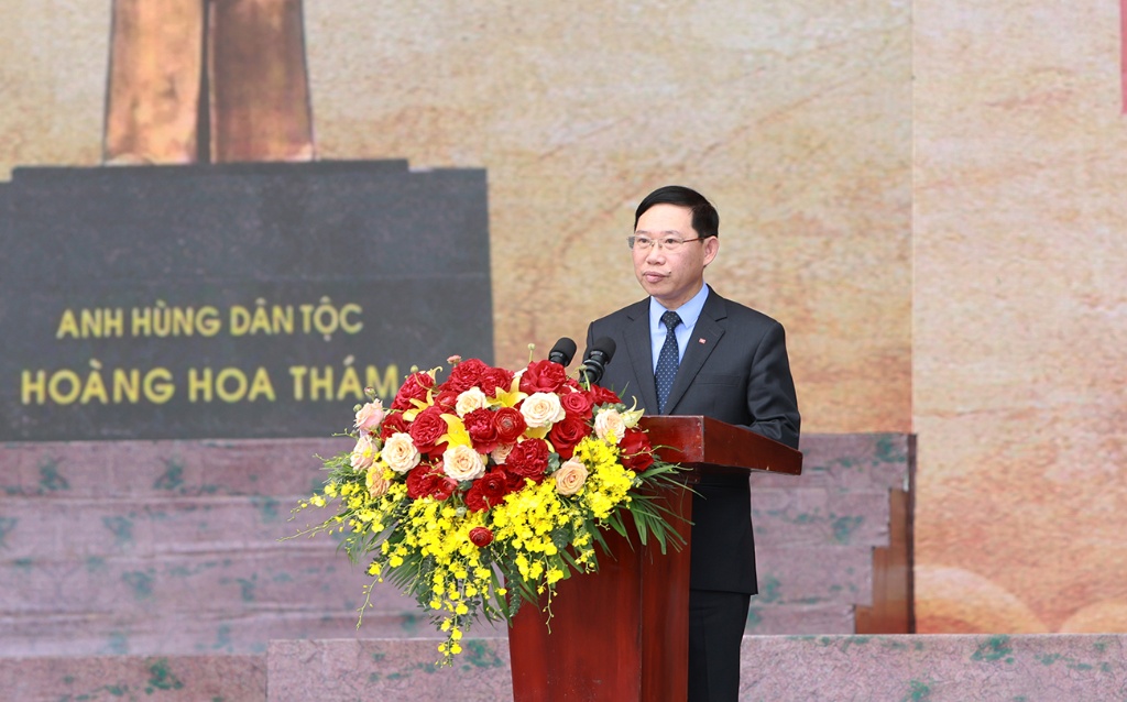 Toàn văn phát biểu khai mạc của Chủ tịch UBND tỉnh Lê Ánh Dương tại Lễ hội kỷ niệm 140 năm khởi nghĩa Yên Thế