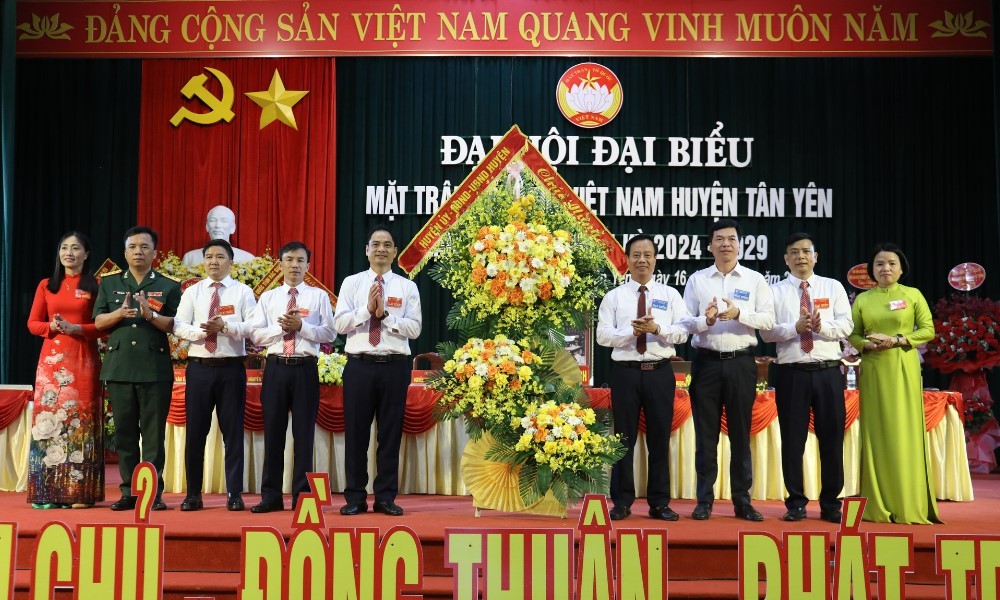 Huyện Tân Yên (Bắc Giang) tổ chức Đại hội đại biểu MTTQ huyện lần thứ XVII, nhiệm kỳ 2024-2029