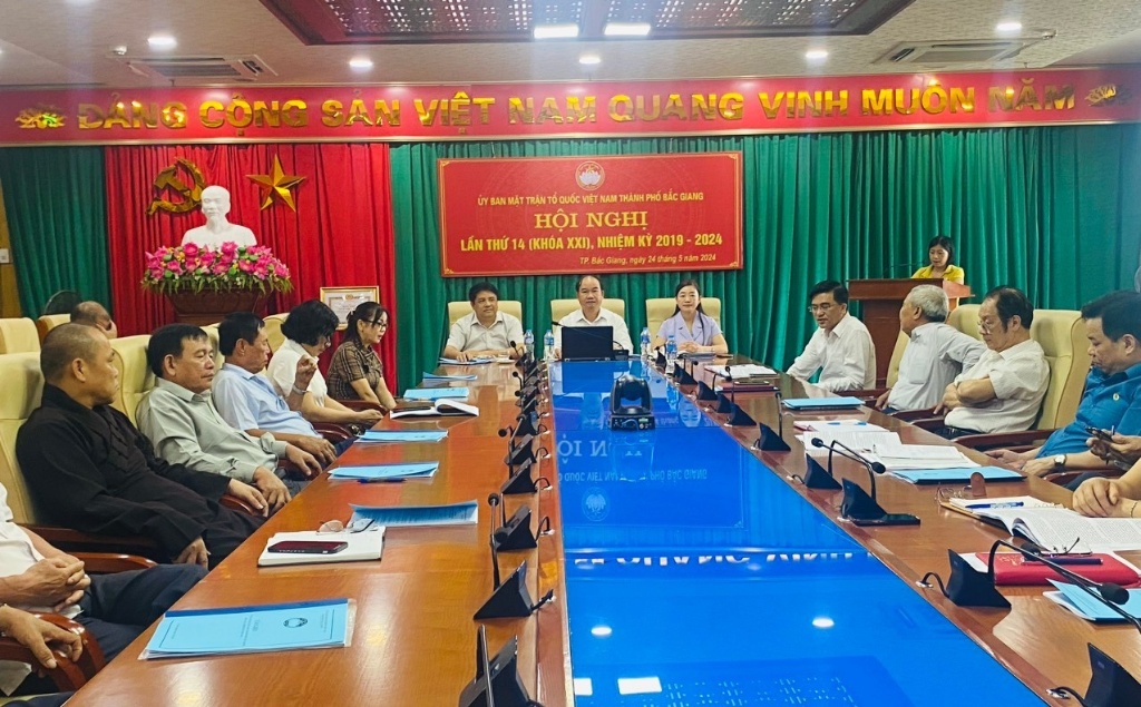 Hội nghị Uỷ ban MTTQ thành phố Bắc Giang lần thứ 14, khóa XXI  nhiệm kỳ 2019-2024