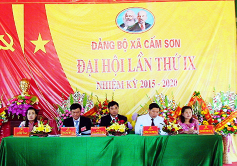Đại hội Đảng bộ xã Cấm Sơn, huyện Lục Ngạn lần thứ IX, nhiệm kỳ 2015-2020