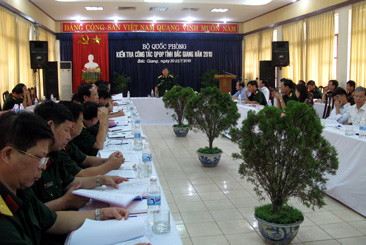 Đoàn công tác của Bộ Quốc phòng kiểm tra công tác quốc phòng địa phương tỉnh Bắc Giang