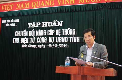 Văn phòng UBND tỉnh Bắc Giang: Tập huấn chuyển đổi, nâng cấp hệ thống thư điện tử công vụ UBND tỉnh