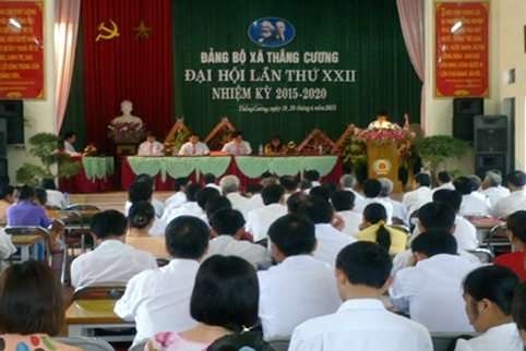 Đảng bộ xã Thắng Cương, huyện Yên Dũng tổ chức Đại hội lần thứ XXII, nhiệm kỳ 2015 - 2020