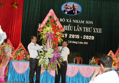 Đại hội Đảng bộ xã Nham Sơn, huyện Yên Dũng lần thứ 22, nhiệm kỳ 2015 – 2020