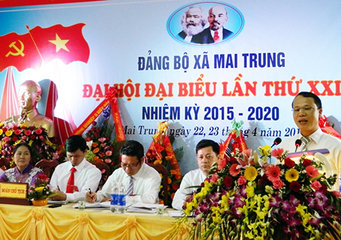 Xã Mai Trung tổ chức Đại hội Đảng bộ xã nhiệm kỳ 2015 - 2020