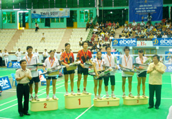 Bế mạc giải vô địch cầu lông các cây vợt trẻ xuất sắc toàn quốc năm 2006.