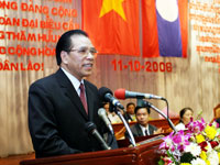 Lào tổ chức mít-tinh trọng thể chào mừng Đoàn Đại biểu cấp cao Việt Nam