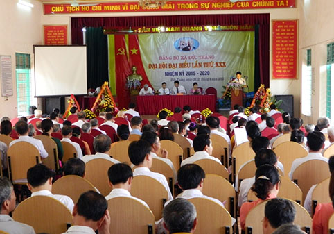 Đảng bộ xã Đức Thắng, huyện Hiệp Hòa tổ chức Đại hội nhiệm kỳ 2015-2020