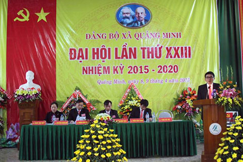 Đảng bộ xã Quảng Minh tổ chức Đại hội đại biểu  khóa XXIII, nhiệm kỳ 2015- 2020