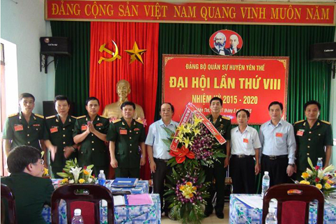 Đại hội Đảng bộ xã Tam Tiến, Canh Nậu, Tân Hiệp, Ban Chỉ huy Quân sự huyện Yên Thế nhiệm kỳ 2015...