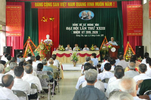 Đảng bộ xã Hoàng Vân tổ chức Đại hội lần thứ XXIII, nhiệm kỳ 2015-2020