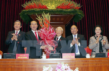 Đồng chí Nguyễn Phú Trọng được tín nhiệm bầu làm Tổng Bí thư khóa XII
