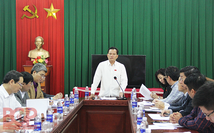Đoàn giám sát của Ủy ban về các vấn đề xã hội của Quốc hội làm việc tại Bắc Giang