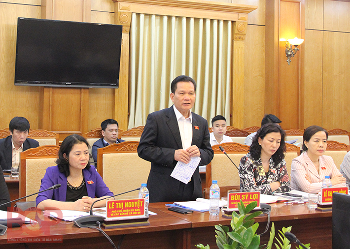 Đoàn giám sát của Ủy ban về các vấn đề xã hội của Quốc hội làm việc với UBND tỉnh Bắc Giang