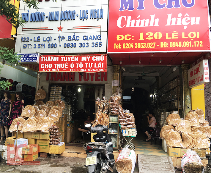 Địa chỉ bán mỳ Chũ tại Bắc Giang